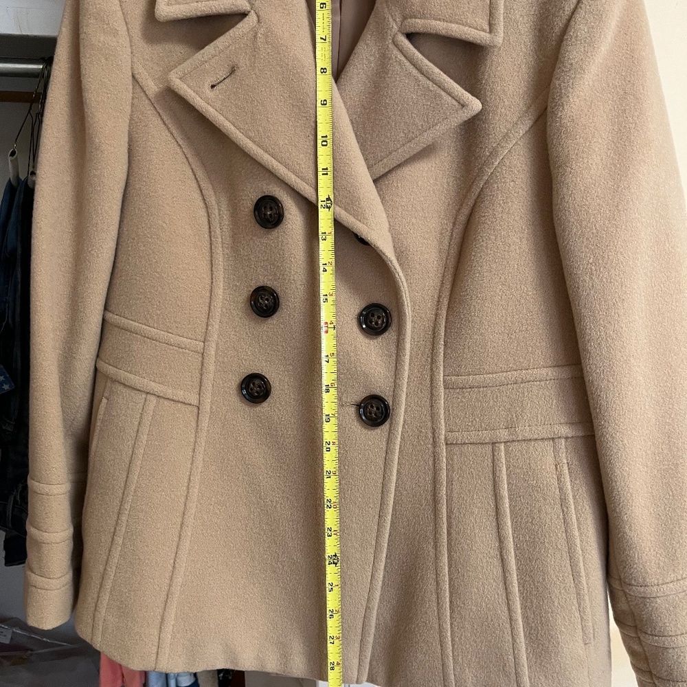 St John's Bay Dress Coat - with large reinforced brown buttons and inside pocket - Picture 11 of 16
